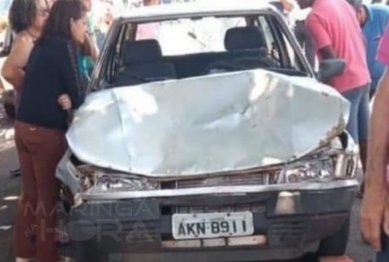 foto de Carro desgovernado atropela várias pessoas que participavam de uma passeata em Centenário do Sul