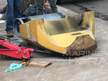 foto de Trabalhador sofre ferimentos graves após contrapeso de empilhadeira tombar, em Maringá