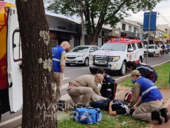 foto de Motociclista atropela homem na faixa de pedestres e foge sem prestar socorro, em Maringá