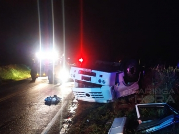 foto de Motorista morre após caminhão capotar entre as cidades de Santa Fé e Lobato