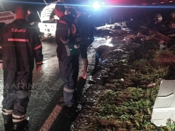 foto de Motorista morre após caminhão capotar entre as cidades de Santa Fé e Lobato