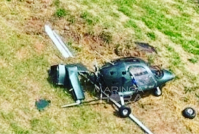 foto de Piloto fica ferido após queda de aeronave pequena na região de Maringá