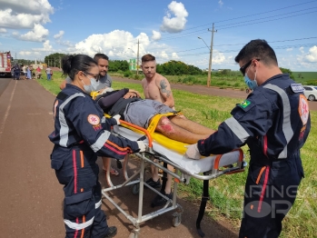 foto de Colisão traseira deixa casal com ferimentos graves na PR-323