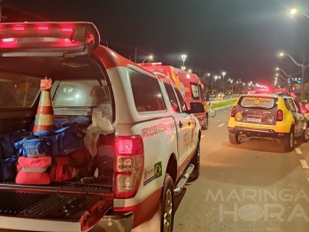 foto de Maringá: motociclista morre em acidente na Av. Carlos Correa Borges