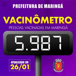 foto de Prefeitura lança Vacinômetro e amplia acesso às informações da pandemia em Maringá 