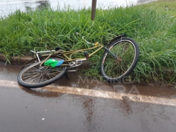 foto de Ciclista é levado ao hospital inconsciente após ser atropelado por carro, em Maringá