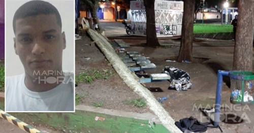 Jovem de 23 anos é executado a tiros na Praça Raposo Tavares em Maringá