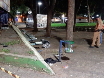 foto de Jovem de 23 anos é executado a tiros na Praça Raposo Tavares em Maringá