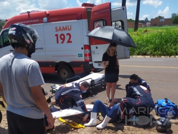 foto de Motociclista sofre traumatismo craniano após acidente no Contorno Sul, em Maringá