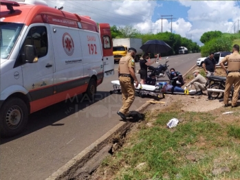 foto de Motociclista sofre traumatismo craniano após acidente no Contorno Sul, em Maringá