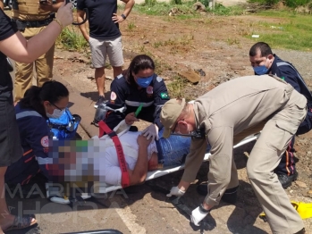 foto de Motociclista sofre traumatismo craniano após acidente no Contorno Sul, em Maringá