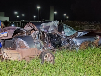 foto de Homem morre na colisão de carro e caminhão, em Maringá 