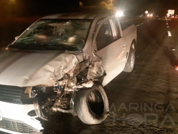 foto de Colisão traseira deixa mulher gravemente ferida na BR-376