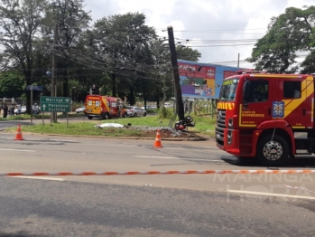 foto de Motociclista morre em colisão com carreta na rotatória da PR-317, em Maringá