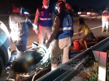 foto de Buraco na pista provoca acidente e motociclista é socorrido em estado gravíssimo na PR-323