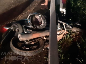 foto de Buraco na pista provoca acidente e motociclista é socorrido em estado gravíssimo na PR-323