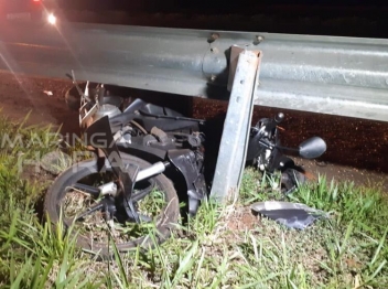 foto de Buraco na pista provoca acidente e motociclista é socorrido em estado gravíssimo na PR-323