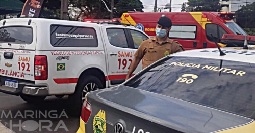 Homem é baleado e procura ajuda na frente do Hospital H.U em Maringá