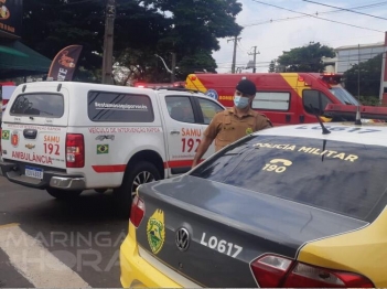 foto de Homem é baleado e procura ajuda na frente do Hospital H.U em Maringá