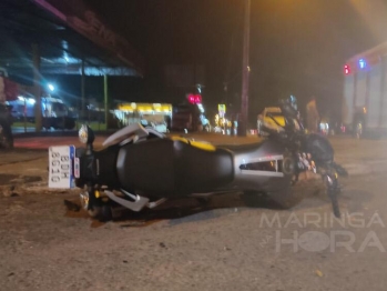 foto de Após colisão entre carro e moto, condutor foge sem prestar socorro em Maringá