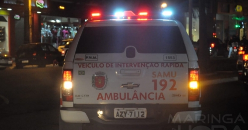 Jovem fica ferida ao ser atropelada por moto no centro de Maringá