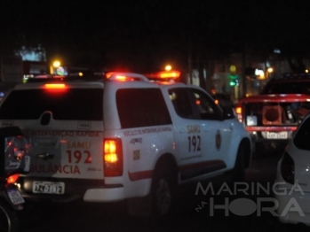 foto de Jovem fica ferida ao ser atropelada por moto no centro de Maringá