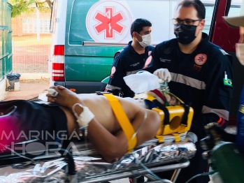 foto de Homem sobrevive após levar facada na nuca, em Maringá 