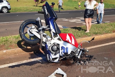 foto de Colisão entre carro e moto registrada por câmera de segurança termina em morte na região