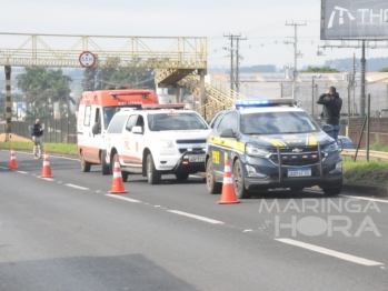 foto de Pedestre morre após ser atropelado por caminhão, na BR-376