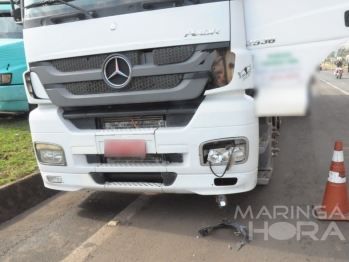 foto de Pedestre morre após ser atropelado por caminhão, na BR-376