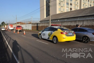 foto de Acidente grave na Avenida Horácio Raccanello Filho deixa duas pessoas feridas em Maringá