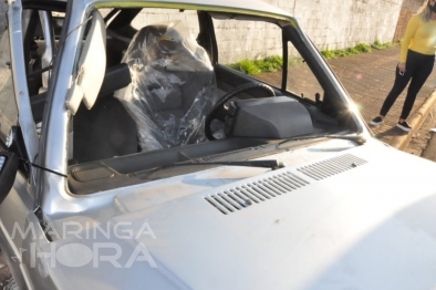 foto de Acidente grave na Avenida Horácio Raccanello Filho deixa duas pessoas feridas em Maringá