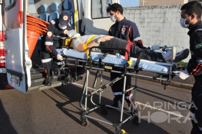 foto de Acidente grave na Avenida Horácio Raccanello Filho deixa duas pessoas feridas em Maringá