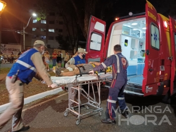 foto de Motociclista fica gravemente ferido após acidente envolvendo carro em Maringá