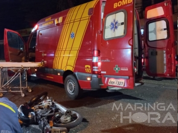 foto de Motociclista fica gravemente ferido após acidente envolvendo carro em Maringá