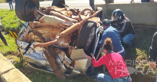 Motorista freia para não atropelar cachorro, e mulher acaba morrendo na BR-376 entre Iguatemi e Maringá 