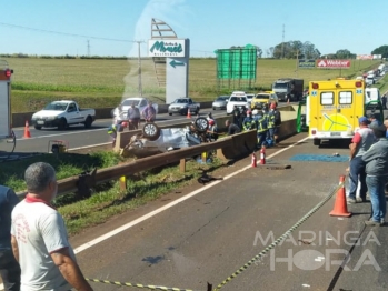 foto de Motorista freia para não atropelar cachorro, e mulher acaba morrendo na BR-376 entre Iguatemi e Maringá 