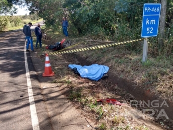 foto de Motociclista morre após se envolver em acidente com caminhão entre Moreira Sales e Paraná do Oeste