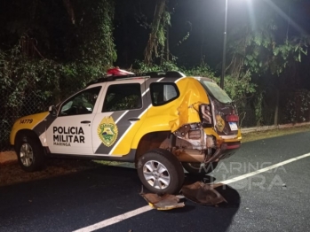 foto de Motorista embriagado é preso após colidir contra viatura da PM, em Maringá 