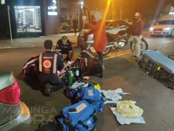 foto de Motociclista fica inconsciente após bater na traseira de veículo em Maringá