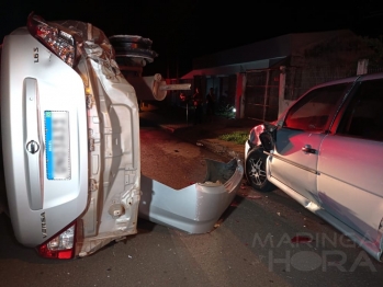 foto de Após dar fuga na GM em Sarandi condutor sem habilitação provoca acidente violento em Maringá e foge