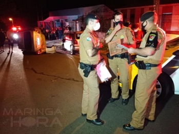 foto de Após dar fuga na GM em Sarandi condutor sem habilitação provoca acidente violento em Maringá e foge