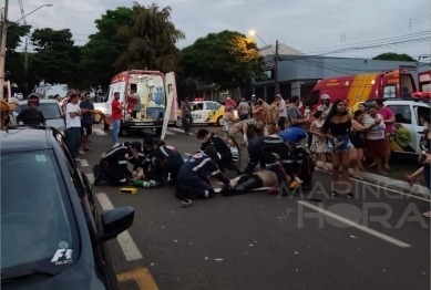 foto de Motorista atropela senhor que carregava criança de 3 anos no colo e foge do local em Maringá