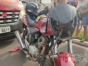 foto de Motociclista fica ferido depois de bater em veículo que manobrava no Jardim Alvorada