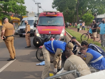 foto de Motociclista fica ferido depois de bater em veículo que manobrava no Jardim Alvorada