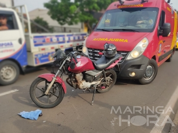 foto de Motociclista fica ferido depois de bater em veículo que manobrava no Jardim Alvorada