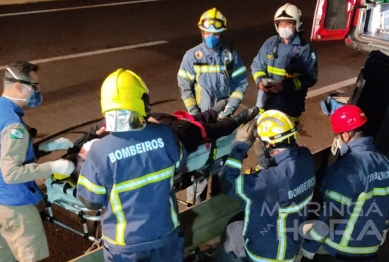 foto de Condutor embriagado se envolve em acidente e precisa ser socorrido no Contorno Norte de Maringá