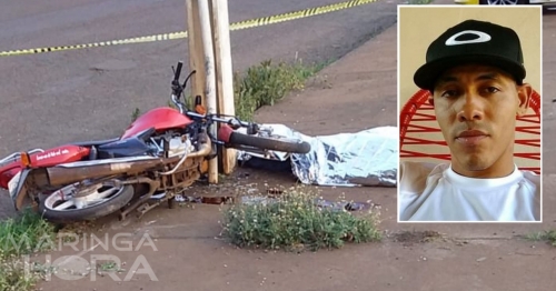 Rapaz morre após colidir moto contra poste, em Maringá