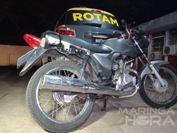 foto de Homem é preso pela equipe Rotam com motocicleta furtada em Maringá