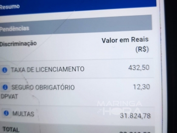 foto de Moto com mais de R$32 Mil em débitos é apreendida durante blitz em Maringá